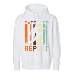 Eat Sleep Surf Repeat  Garment-Dyed Fleece Hoodie