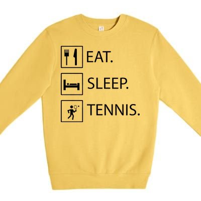 Eat Sleep Tennis Premium Crewneck Sweatshirt