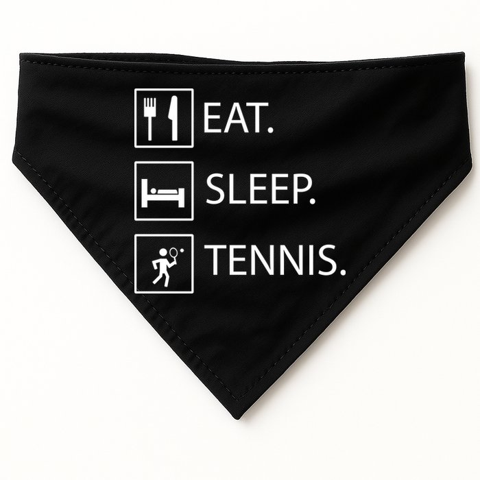 Eat Sleep Tennis USA-Made Doggie Bandana