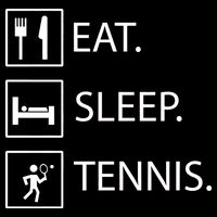 Eat Sleep Tennis USA-Made Doggie Bandana
