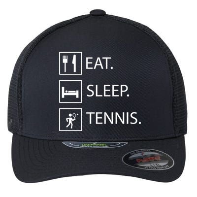 Eat Sleep Tennis Flexfit Unipanel Trucker Cap