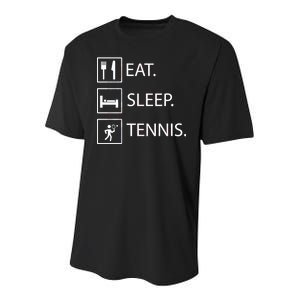 Eat Sleep Tennis Youth Performance Sprint T-Shirt