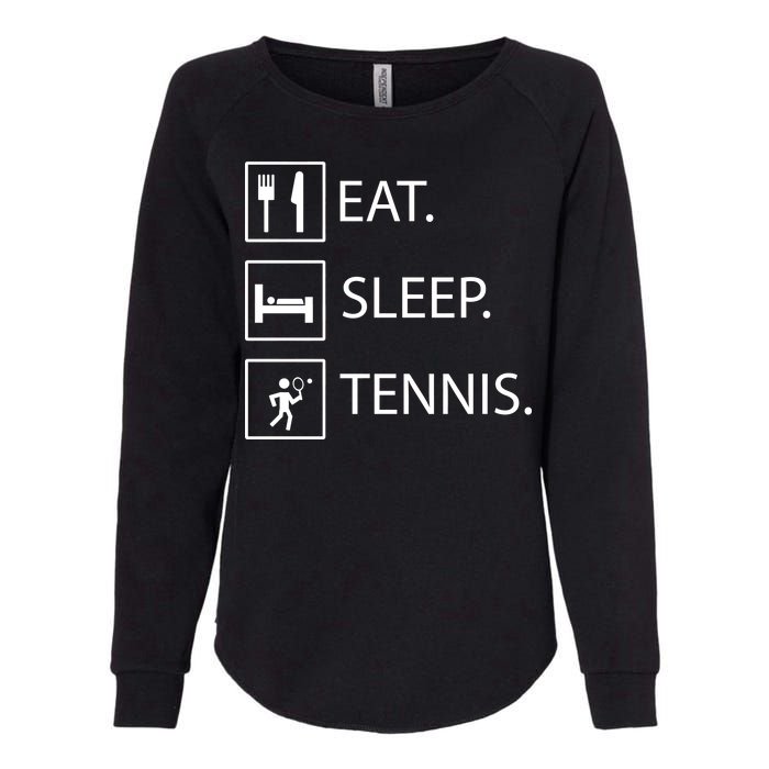 Eat Sleep Tennis Womens California Wash Sweatshirt