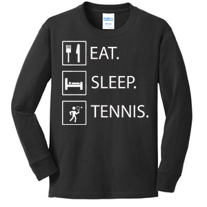 Eat Sleep Tennis Kids Long Sleeve Shirt