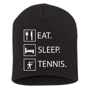 Eat Sleep Tennis Short Acrylic Beanie