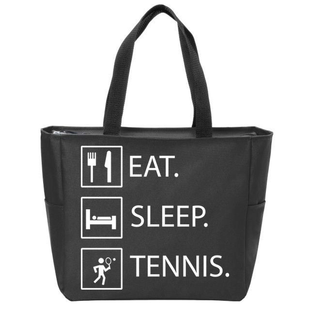 Eat Sleep Tennis Zip Tote Bag