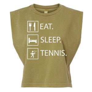 Eat Sleep Tennis Garment-Dyed Women's Muscle Tee