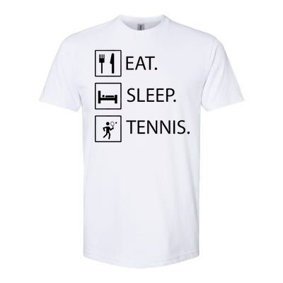 Eat Sleep Tennis Softstyle® CVC T-Shirt