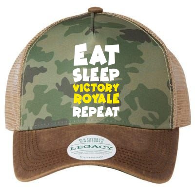 Eat Sleep Victory Royale Repeat Legacy Tie Dye Trucker Hat