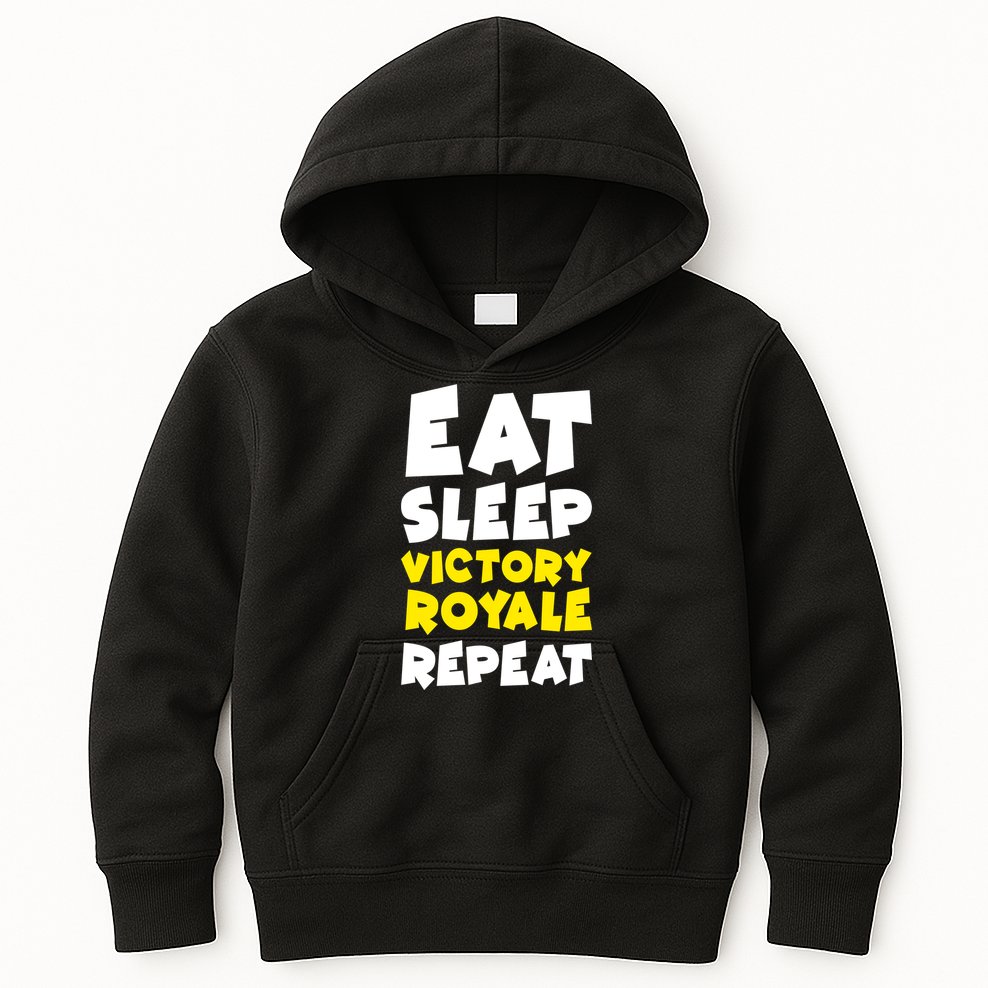 Eat Sleep Victory Royale Repeat Kids Hoodie
