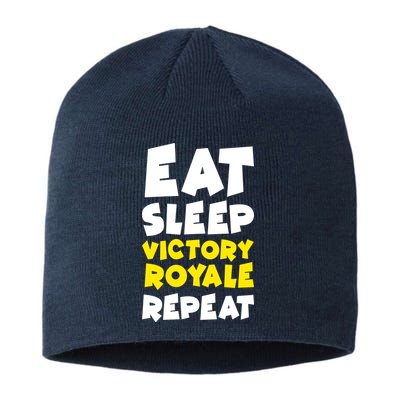 Eat Sleep Victory Royale Repeat Sustainable Beanie