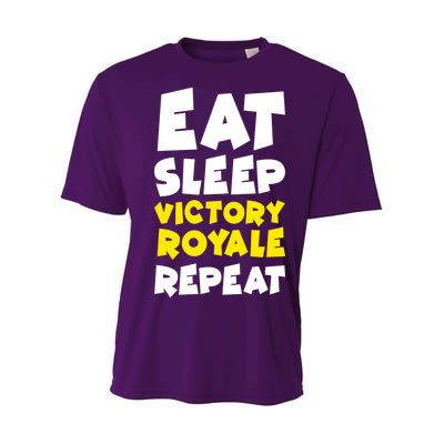 Eat Sleep Victory Royale Repeat Youth Performance Sprint T-Shirt