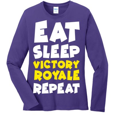 Eat Sleep Victory Royale Repeat Ladies Long Sleeve Shirt