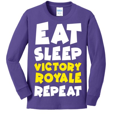 Eat Sleep Victory Royale Repeat Kids Long Sleeve Shirt