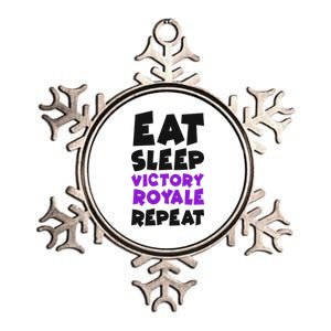 Eat Sleep Victory Royale Repeat Metallic Star Ornament