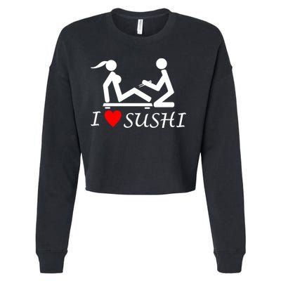 Eat Sushi Cropped Pullover Crew