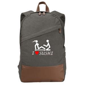 Eat Sushi Cotton Canvas Backpack