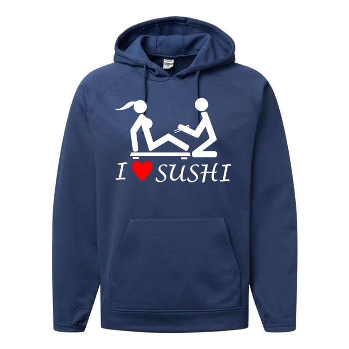 Eat Sushi Performance Fleece Hoodie