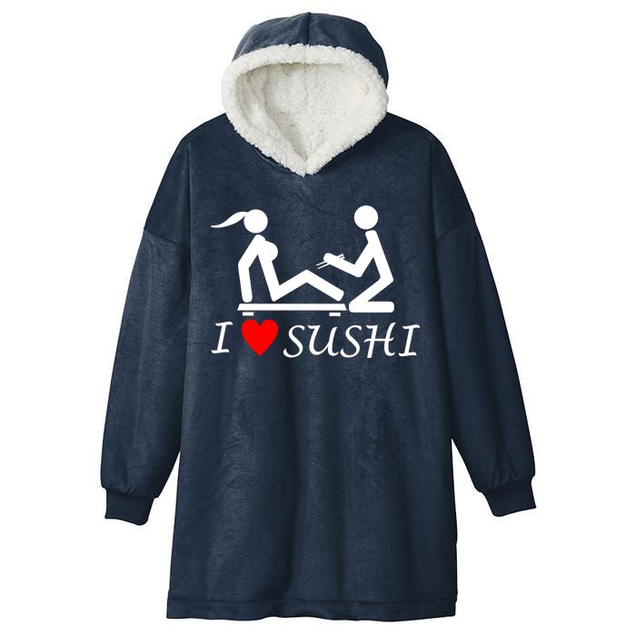 Eat Sushi Hooded Wearable Blanket