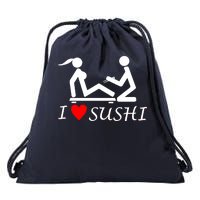 Eat Sushi Drawstring Bag