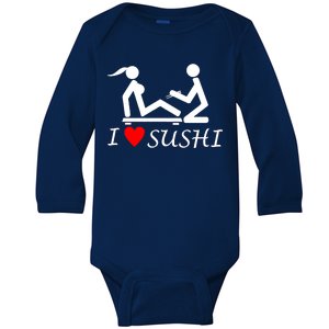 Eat Sushi Baby Long Sleeve Bodysuit