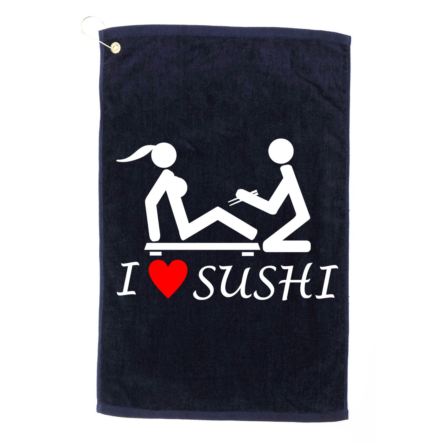 Eat Sushi Golf Towel