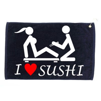 Eat Sushi Grommeted Golf Towel