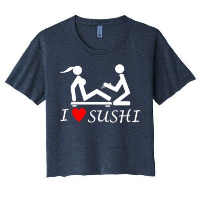 Eat Sushi Women's Crop Top Tee