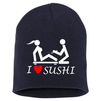 Eat Sushi Short Acrylic Beanie