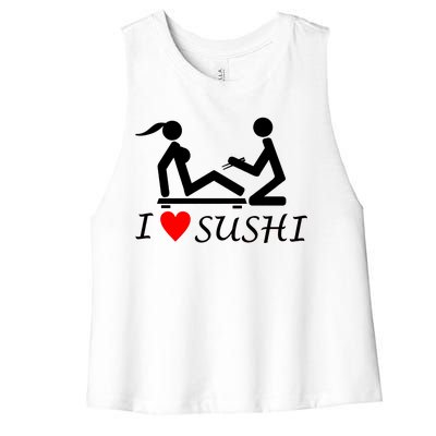 Eat Sushi Women's Racerback Cropped Tank