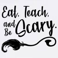 Eat Teach And Be Scary Garment-Dyed Sweatshirt