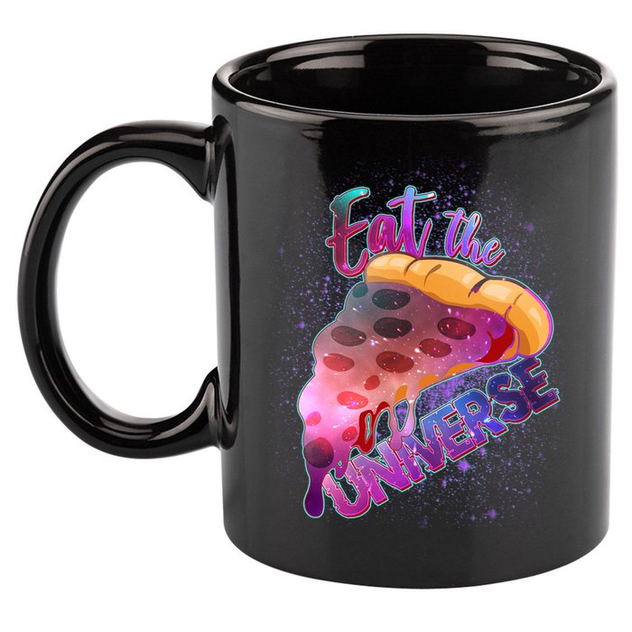 Eat the Universe Galaxy Pizza 11oz C Handle Ceramic Mug