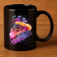 Eat the Universe Galaxy Pizza 11oz C Handle Ceramic Mug