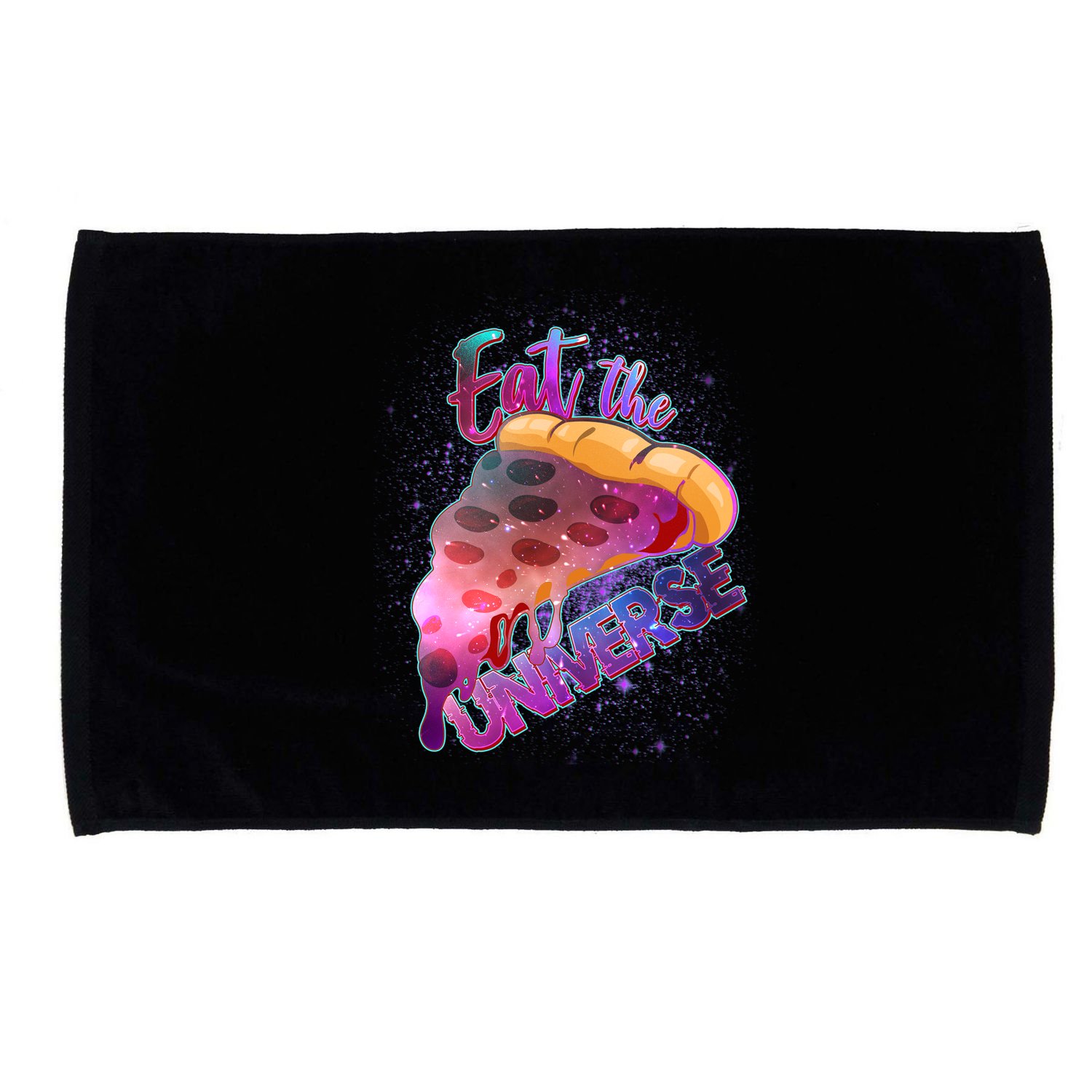 Eat the Universe Galaxy Pizza Microfiber Hand Towel