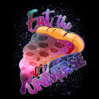 Eat the Universe Galaxy Pizza Cropped Pullover Crew