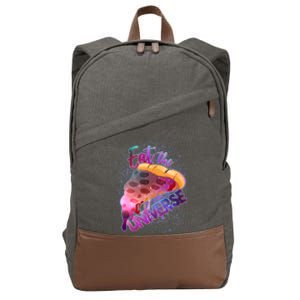 Eat the Universe Galaxy Pizza Cotton Canvas Backpack