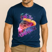 Eat the Universe Galaxy Pizza Cooling Performance Crew T-Shirt