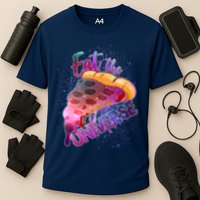 Eat the Universe Galaxy Pizza Cooling Performance Crew T-Shirt