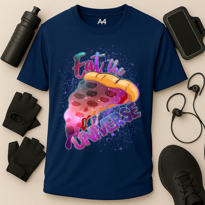 Eat the Universe Galaxy Pizza Cooling Performance Crew T-Shirt