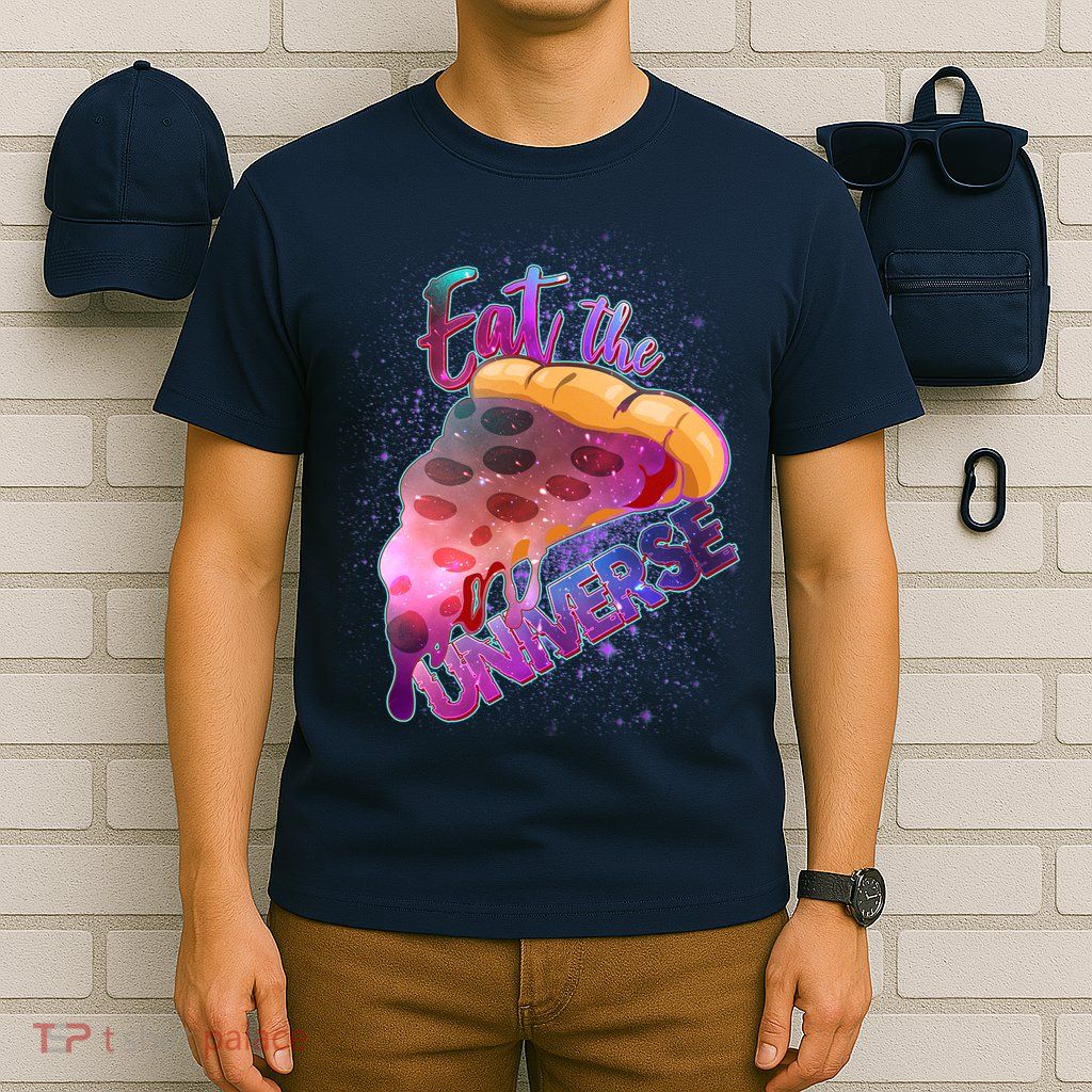 Eat the Universe Galaxy Pizza T-Shirt
