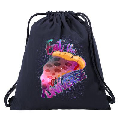 Eat the Universe Galaxy Pizza Drawstring Bag