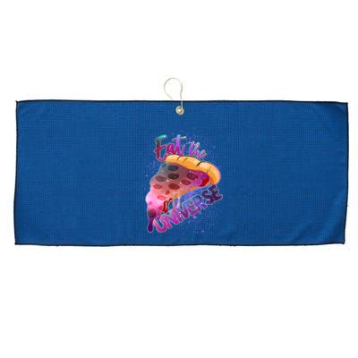 Eat the Universe Galaxy Pizza Large Microfiber Waffle Golf Towel