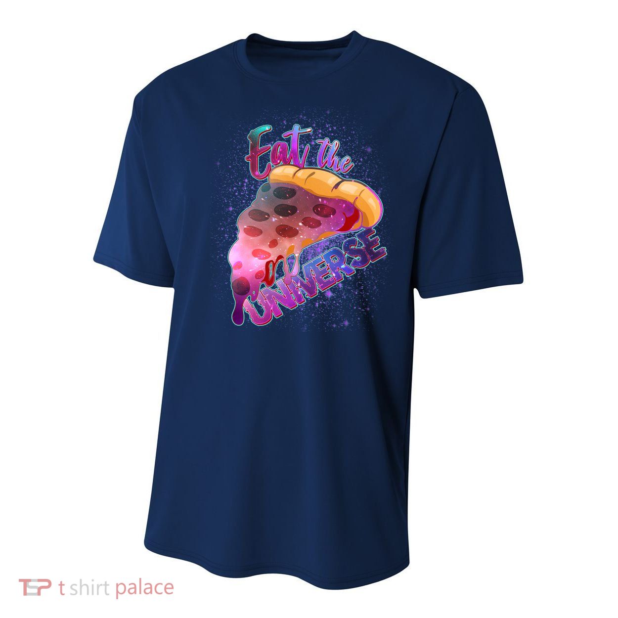 Eat the Universe Galaxy Pizza Youth Performance Sprint T-Shirt