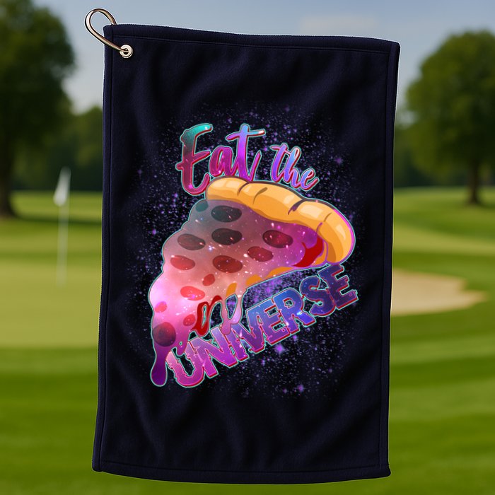 Eat the Universe Galaxy Pizza Golf Towel