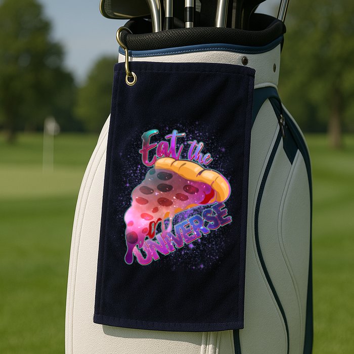 Eat the Universe Galaxy Pizza Golf Towel