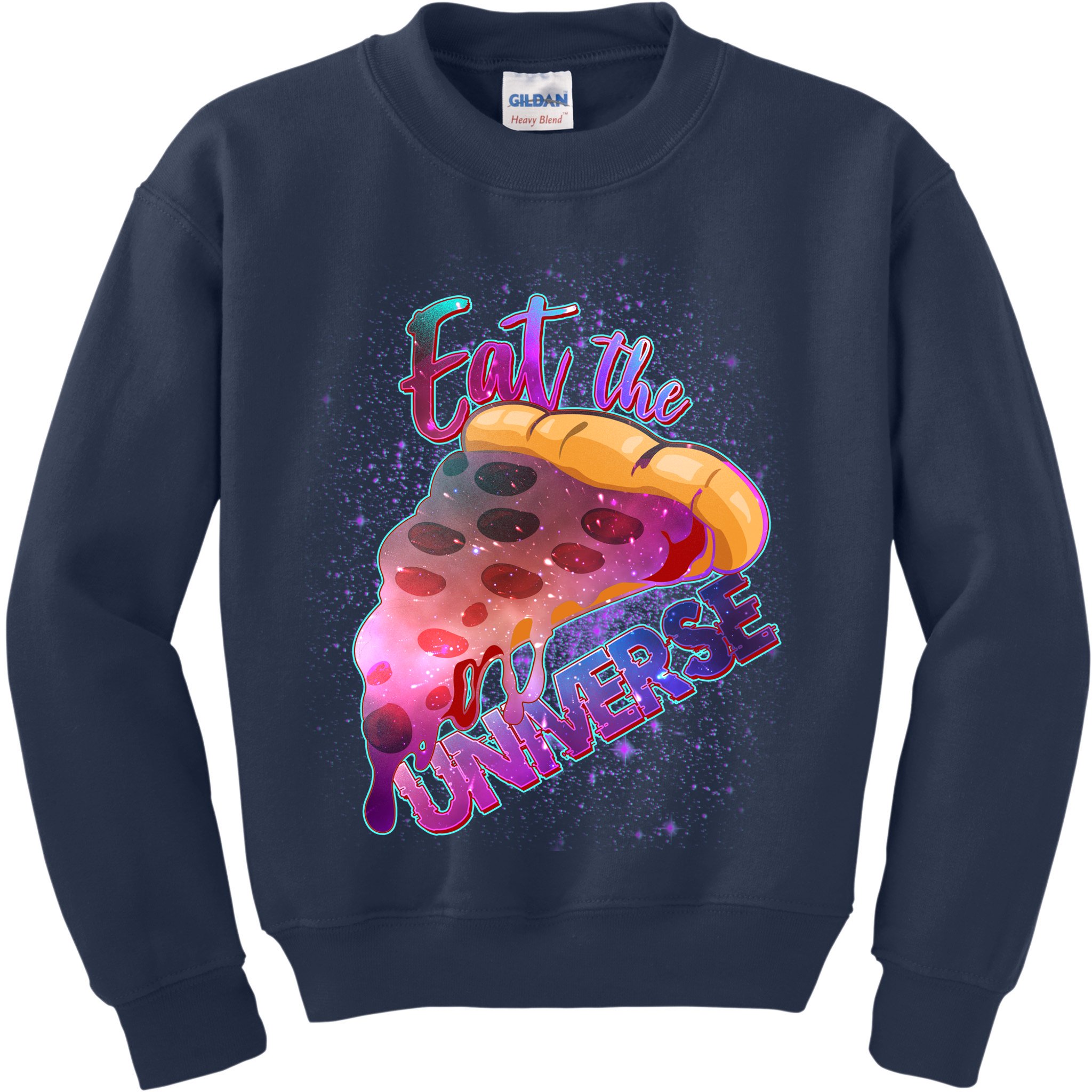 Eat the Universe Galaxy Pizza Kids Sweatshirt
