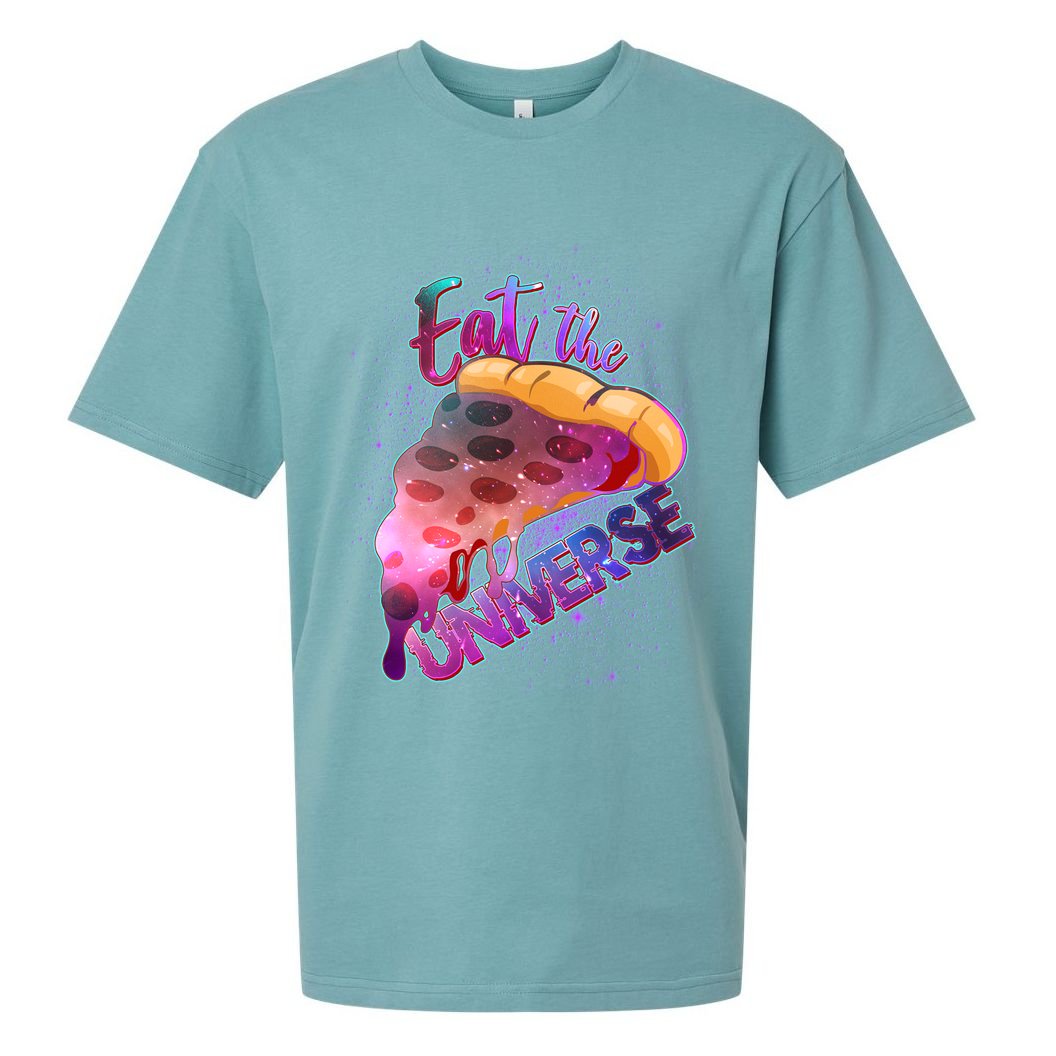 Eat the Universe Galaxy Pizza Sueded Cloud Jersey T-Shirt