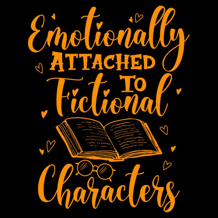 Emotionally Attached To Fictional Characters Book Lover Gift Youth Performance Sprint T-Shirt