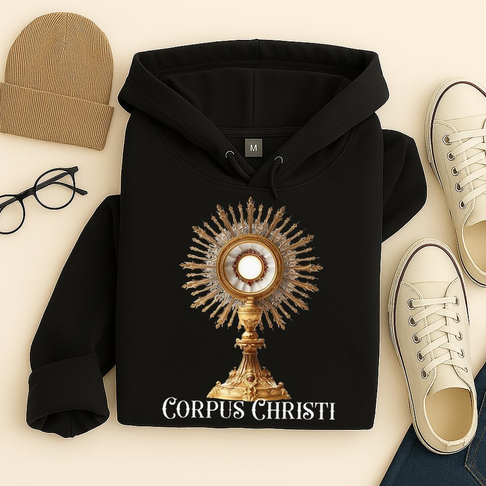 Eucharistic Adoration Traditional Latin Mass Catholic Hoodie