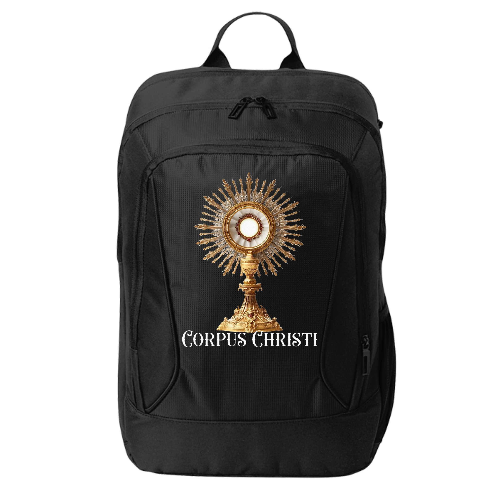 Eucharistic Adoration Traditional Latin Mass Catholic City Backpack